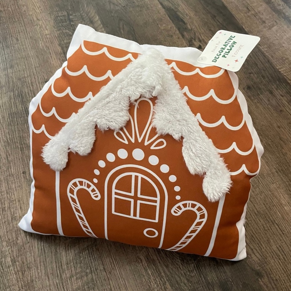 Gingerbread House Pillow